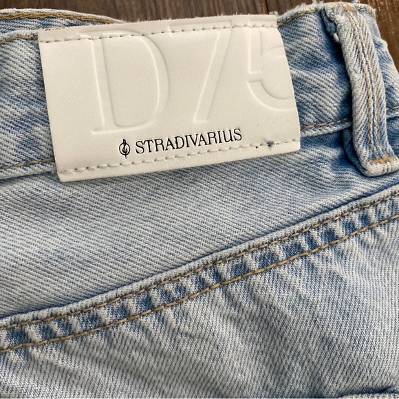 Stradivarius Light Blue Denim Shorts - Picture 3 of 4